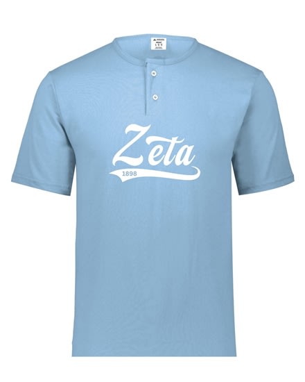 Lt. Blue Henley - Baseball (White) - Zeta