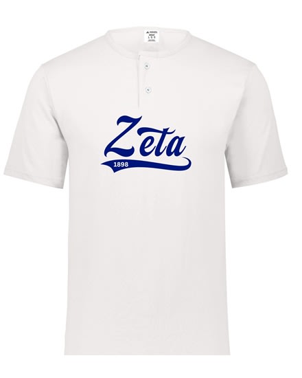White Henley - Baseball (Navy) - Zeta