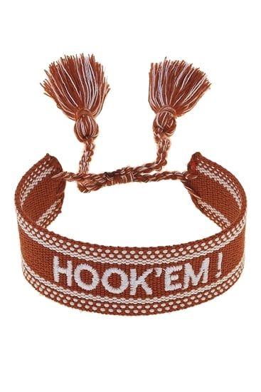 Texas Longhorns Woven Tassel Bracelet