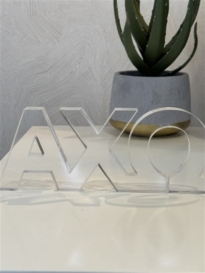 Acrylic Shelf Letters - Alpha Chi