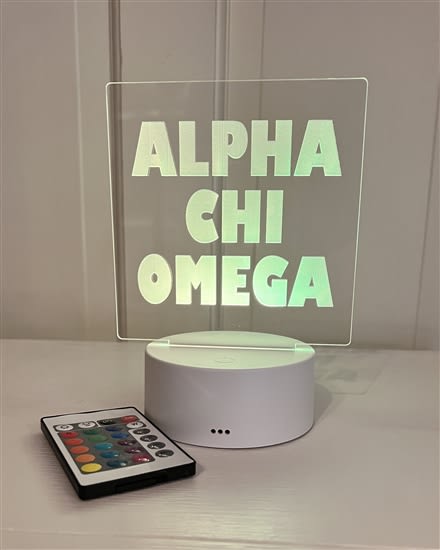 Sorority Nightlight - Alpha Chi Sorority Nightlight - Alpha Chi