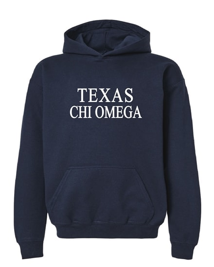 CO-Navy Hoodie- Texas Style - Chi Omega