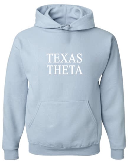 Lt. Blue Hoodie - Texas Style -Theta