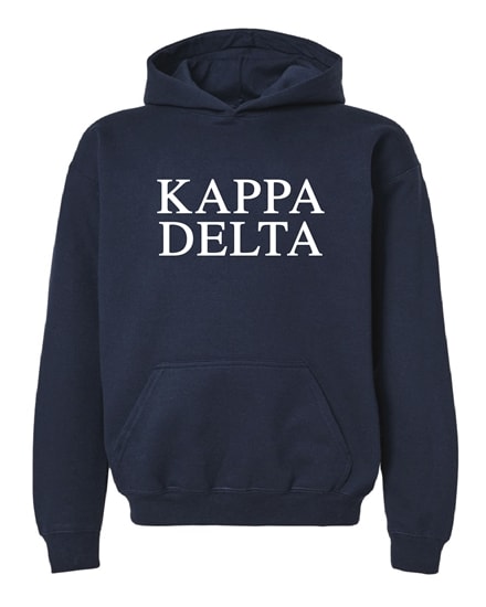 Navy Hoodie - Stacked Style -Kappa Delta