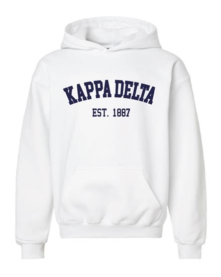KD-White Hoodie - Navy Varsity - KD