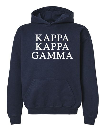 Navy Hoodie - Stacked Style -Kappa