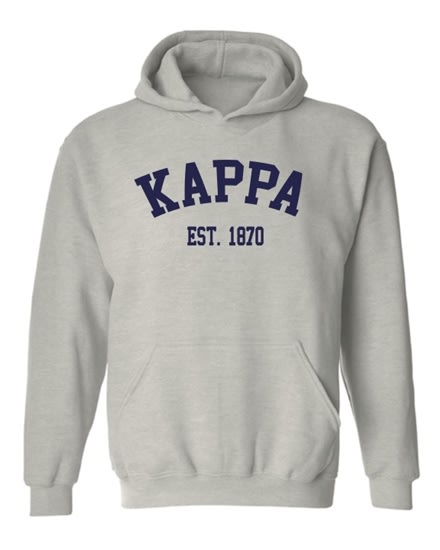 Grey Hoodie - Varsity Style (Navy) -Kappa