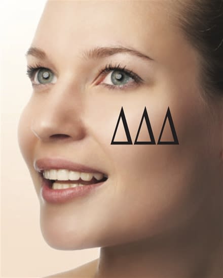 Face Tattoos - Tri Delta