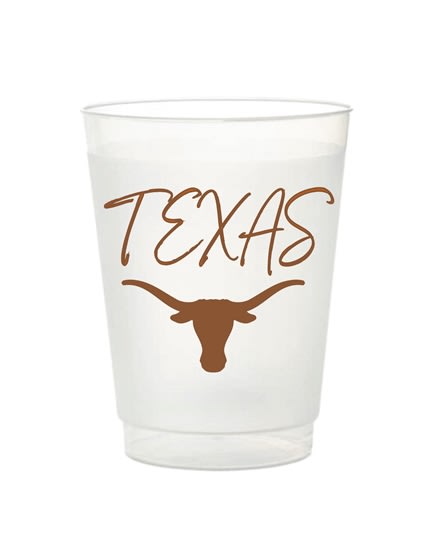 Flex Cups - TEXAS w/ Longhorn Script