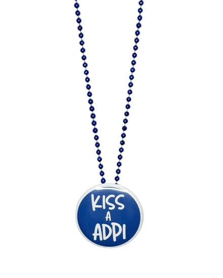 Pin Necklace - Kiss A ADPI -Blue Beads