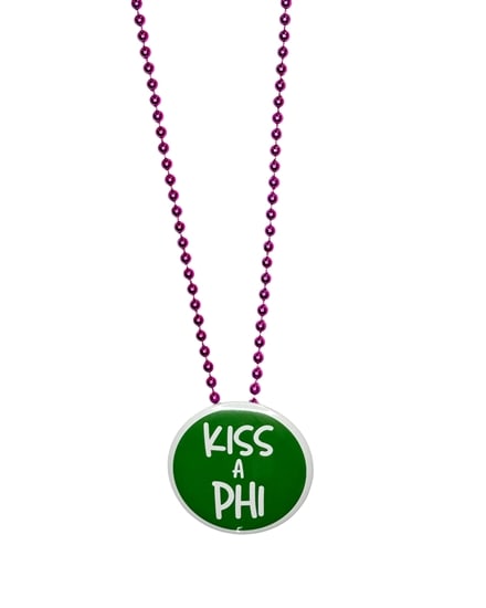 Pin Necklace - Kiss A AEPHi -Pink Beads