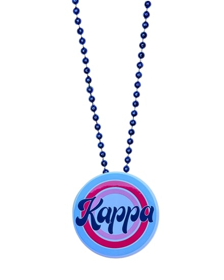 Pin Necklace - Retro Kappa -Red Beads