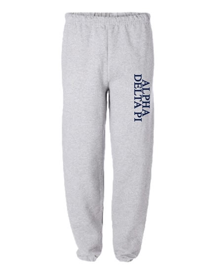 Grey Sweatpants (Verticle Style- navy) - ADPi