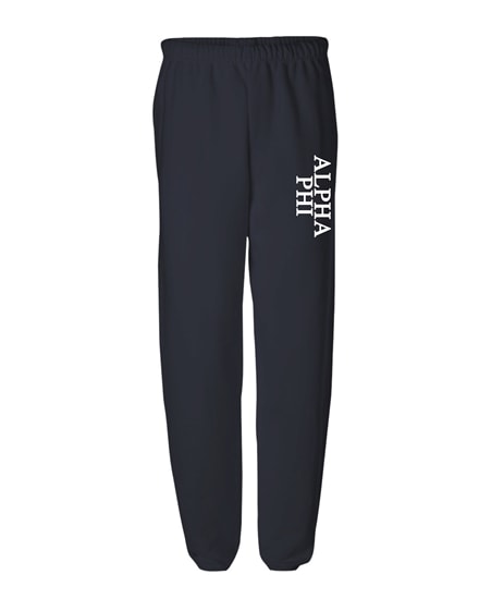 Navy Sweatpants (Classic Vertical) - Alpha Phi