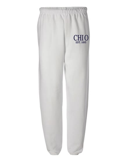 White Sweatpants (Classic Hip- navy) - Chi Omega