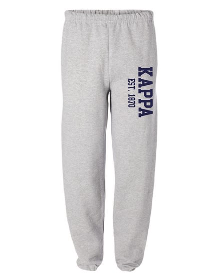 Grey Sweatpants (Varsity Style- navy) - Kappa