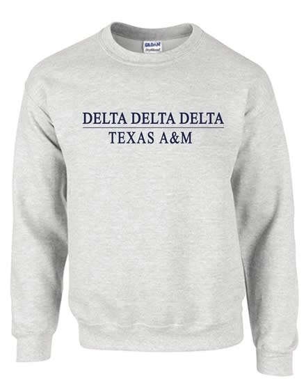Grey Sweatshirt (A&M Style) -Tri Delta