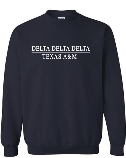 Navy Sweatshirt (A&M Style) -Tri Delta