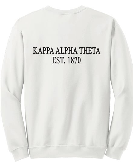 White Sweatshirt (Classic - Black) - Theta