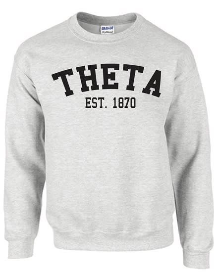 Grey Sweatshirt (Varsity - Black) - Theta