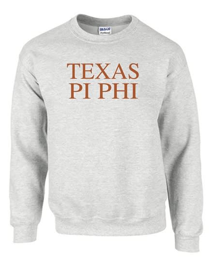 Grey Sweatshirt (Texas) - Pi Phi