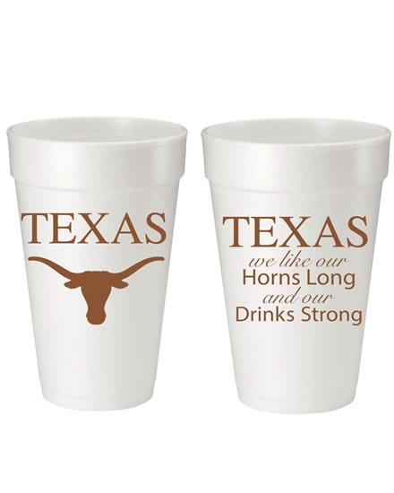 Horns Long Styrofoam Cups