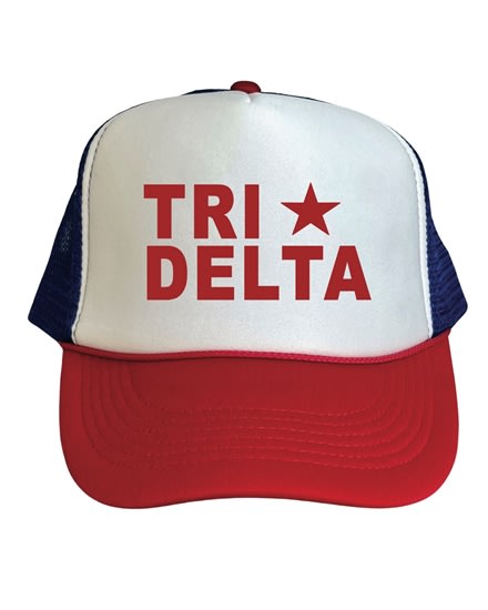 Tri Delta Red-White-Blue Trucker