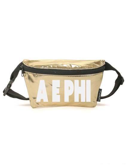Gold Metallic Fanny - Alpha Epsilon Phi