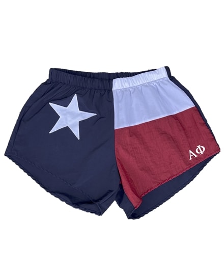 Texas Flag Sorority Shorts - Alpha Phi