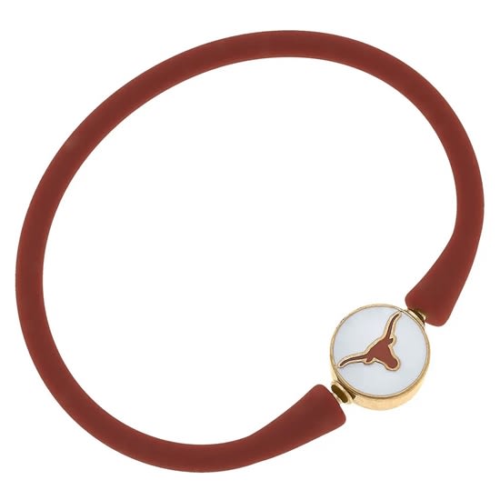 Silicone Bracelet - Burnt Orange Longhorn