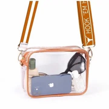 Bridget Clear Purse with Collegiant Strap Bridget Clear Purse with Collegiant Strap
