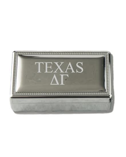 TEXAS Silver Pin Box - Delta Gamma