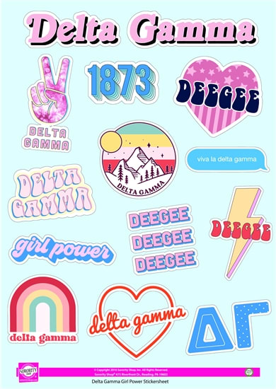 Girl Power Stickers - Delta Gamma