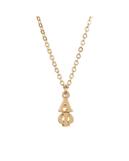 SP Gold Lavalier Necklace - Alpha Phi