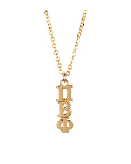 SP Gold Lavalier Necklace - Pi Phi