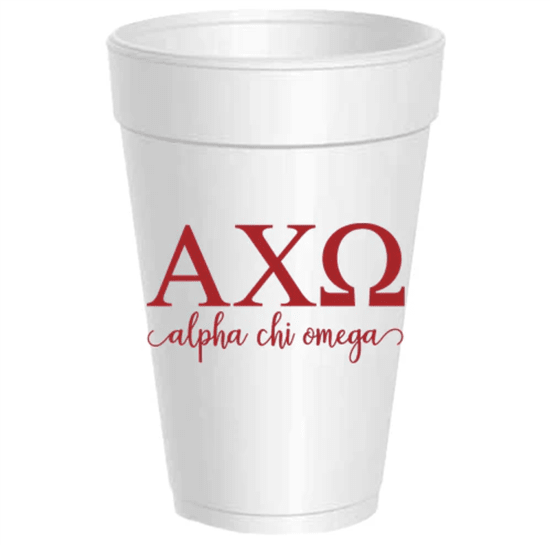 Alpha Chi Omega Styrofoam Cups