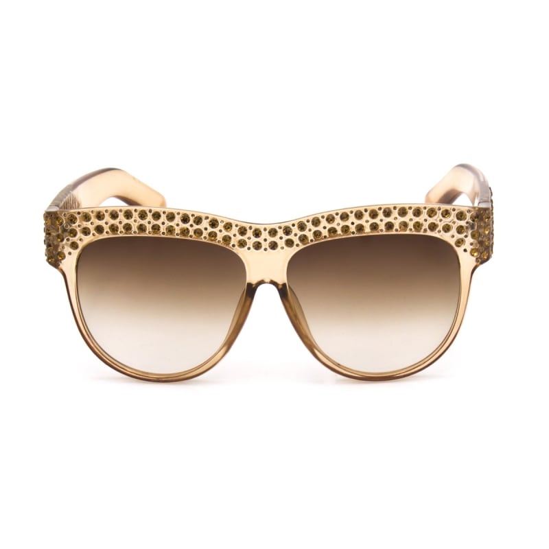 Crystal Oversized Sunglasses For Women Sparkling Square Brand Designer
