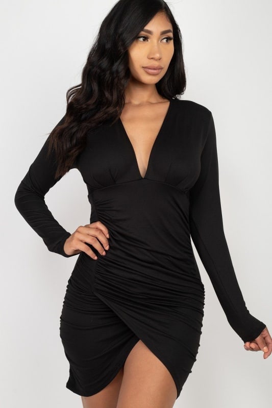 Rushed Wrap Bodycon Dress