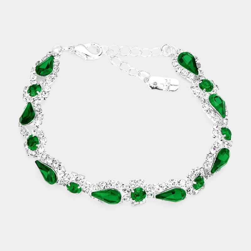 Teardrop Stone Evening Bracelet