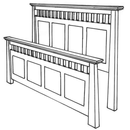 Hickory Teton Mission Bed