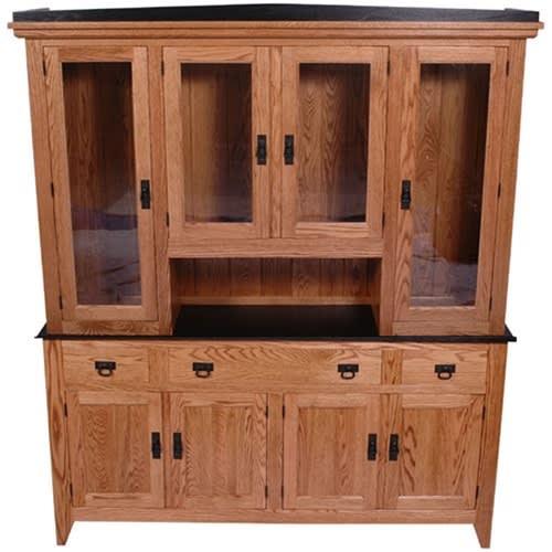 62" x 84" x 20" Mixed Wood Shaker Hutch (Three Doors)