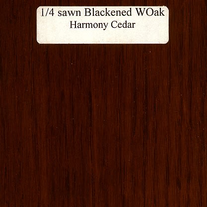 Quarter Sawn White Oak Wood Sample, Blackened Finish