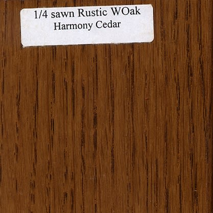 Quarter Sawn White Oak Wood Sample, Rustic Finish