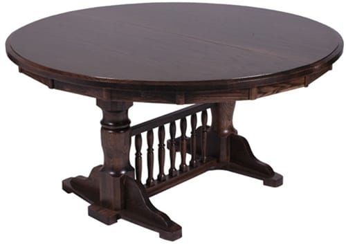 72" Oak Round Dining Room Table