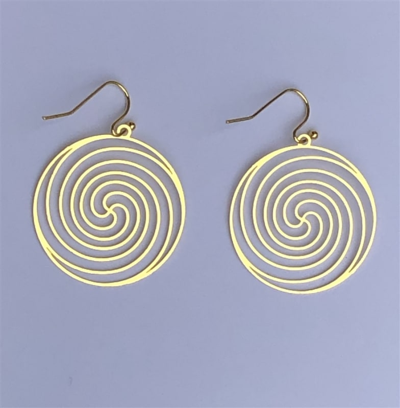 Spiral Galaxy 18k Gold plated Earrings 30 mm Spiral Galaxy 18k Gold plated Earrings 30 mm