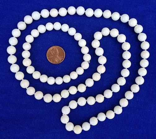 astrological white coral necklace bracelet set