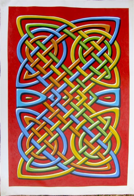 Celtic Eternal Knot - 24" x 36" Original Oil Painting