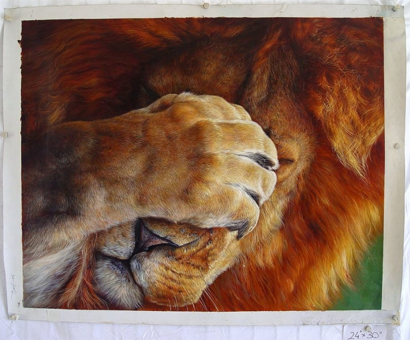 Lion - Original Oil Painting 24" x 30"