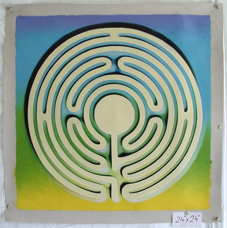 Celtic Labyrinth - Original Oil Painting 24" x 24"