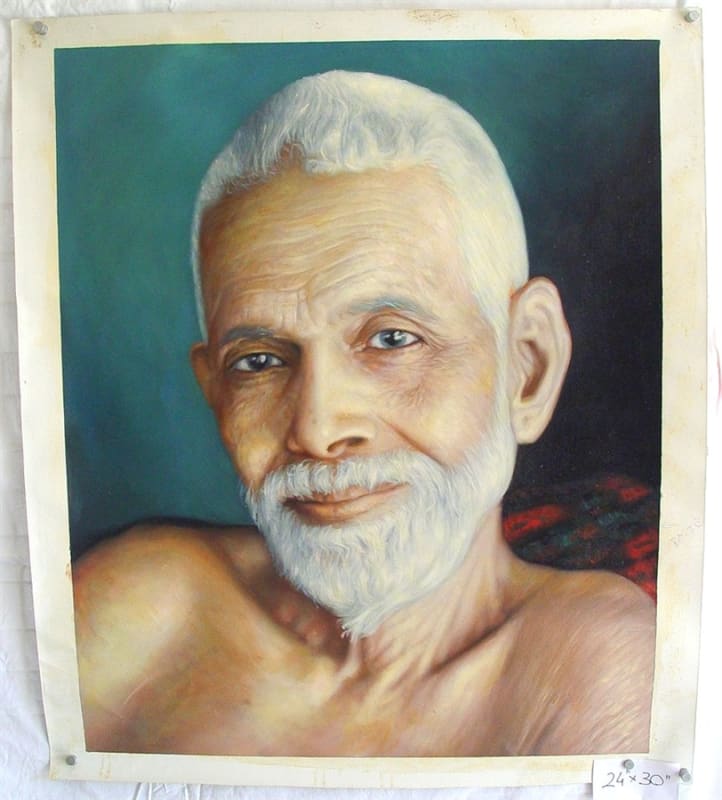 Sri Ramana Maharshi Original Oil Painting 24" x 30"